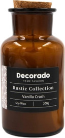 Decorado נר סויה רוסטיק בקבוק VANILLA CRUSH