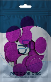 DSI Exclusive מ"מ Ø 25 מדבקות שיוף לרגליים, לדיסק גסות שונה 50 יח׳ Disposable files