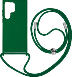 Onyx כיסוי סיליקון שחור עם ירוק - Onyx TPU shockproof case with lanyard rope Samsung S24 ultra