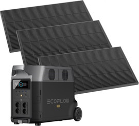 Ecoflow סט תחנת כוח ניידת 3.6kW 3.6kWh ו-3 פאנלים סולארים EcoFlow 540W אקופלואו EFD3600PRO1620