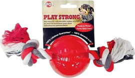 Spot PLAY STRONG - כדור משחק וחבל דנטלי בינוני עמי במיוחד לכלבים