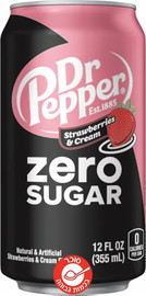 קוקה קולה Dr Pepper Strawberry Cream Zero ד"ר פפר קרם תות זירו ללא סוכר