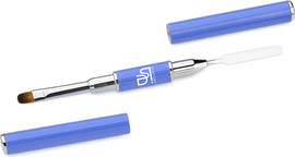 DSI Exclusive מכחול דו צדדי מדוייק לאקריג'ל, פוליג'ל, לק ג'ל עם ספטולה, לקוסמטיקאיות וסלוני יופי  Double-sided brush with spatula