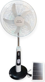 Solarlight מאוורר סולארי עומד ״18 הכולל סוללה וגם טעינה יוצאת - פתרון מושלם לקיץ