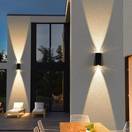 Solarlight תאורת חוץ סולארית - אפ אנד דאון סולארי בגימור אלומיניום דגם דניאל