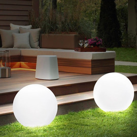 Solarlight תאורת חוץ סולארית עמידה במים - כדור סולארי 60 ס"מ עמיד במים עם שלט אלחוטי + חיבור USB