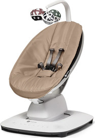 4moms נדנדה חשמלית וטרמפולינה מאמארו 5.0 mamaRoo בעיצוב חדש ושליטה מהטלפון - בז'