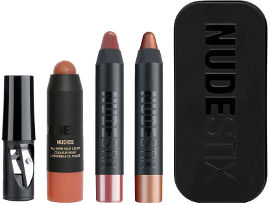 NUDESTIX I HEART ISRAEL קיט סטיק ברונזר + צללית עיניים + עפרון לשפתים וללחיים