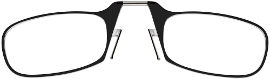 Thinoptics קריאה משקפי קריאה מוכנים דקים מתקפלים מסגרת שחורה