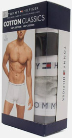 TOMMY HILFIGER מארז שלישיית בוקסר לגבר TOMMY HILFIGER מבד 100% כותנה רכה ,גזרה-TRUNKS