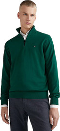 TOMMY HILFIGER סווטשרט עם חצי רוכסן Tommy Hilfiger לגברים דגם Solid Qz