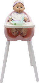 Gigo Toy בובת תינוק בגודל 14 אינץ' עם כיסא האכלה מבית Gigo Toy
