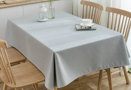 Anisfeld מפת שולחן יוקרתית עבה במיוחד שילוב בדי כותנה ופשתן – Delux- אפור 100*160