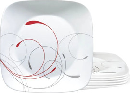 Corelle צלחת מנה ראשונה 23 ס"מ,  Splendor Square קורנינג, תוצרת ארה"ב