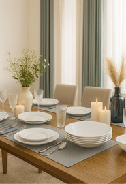 Corelle סט 18 צלחות Corelle ל 6 סועדים - עיקרית ,עוגה ומרק דגם Winter Frost