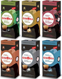 Gimoka 200 קפסולות אלומיניום תואמות נספרסו מסדרת GIMOKA תוצרת איטליה