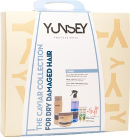 Yunsey מארז טיפולי לשיער מסדרת קוויאר לשיער יבש ופגום YUNSEY