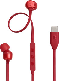 JBL אוזניות In Ear חוטיות JBL ג'יי בי אל Tune T310C אדום