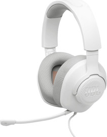 JBL אוזניות Over Ear חוטיות כולל מיקרופון JBL ג'יי בי אל Quantum 100M2 לבן
