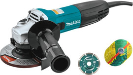 Makita משחזת זווית "4.5 720W עם 5 דיסקים למתכת + דיסק יהלום מתנה! MAKITA