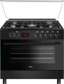 סול תנור משולב 110 ליטר 90 ס"מ Sol SLB96MFT שחור מט *טורקיה