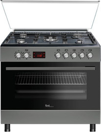 סול תנור משולב 110 ליטר 90 ס"מ Sol SLX96MFT נירוסטה *טורקיה