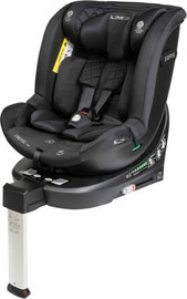Sport Line כיסא בטיחות מסתובב 360º משולב בוסטר i-Protect Plus עם בד פרימיום מנדף זיעה - שחור
