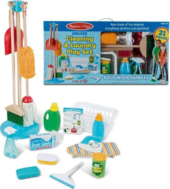 melissa and doug ערכת משחק ניקוי וכביסה מפוארת דגם Deluxe Cleaning & Laundry Play Set