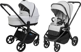 Sport Line עגלה לתינוק משולבת כולל אמבטיה וטיולון דגם Cielo XL 2025 צבע ריפוד-אבן-ידית-שחורה-שלד-שחור