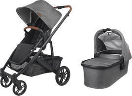Uppababy עגלה משולבת כולל אמבטיה וטיולון דגם Cruz V2 צבע greyson