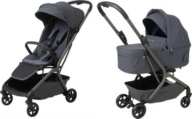 Sport Line עגלה לתינוק משולבת כולל אמבטיה וטיולון מאושרים עליה למטוס דגם Unico צבע העגלה grafit