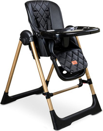 bebe כסא אוכל בשילוב נדנדה לתינוק ולילד דגם Highchair 2in1 צבע שחור-רוזגולד