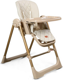 bebe כסא אוכל בשילוב נדנדה לתינוק ולילד דגם Highchair 2in1 צבע בז-רוזגולד