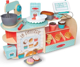 melissa and doug דוכן מאפייה ופטסרי מפואר עם 39 חלקים דגם La Patisserie Bakery