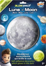 BRAINSTORM מדבקת ירח זוהרת בחושך דגם Moon