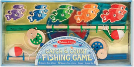 melissa and doug משחק דגים מעץ דגם Catch and Count Fishing Game