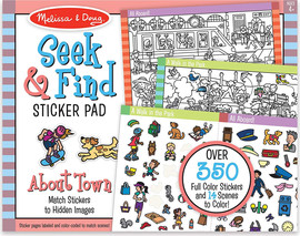 melissa and doug חוברת מדבקות חפש וגלה דגם ברחבי העיר | About Town