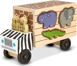 melissa and doug משאית ספארי התאמת צורות דגם Rescue Shape Sorting Truck