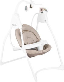 Graco נדנדת תינוק חשמלית כולל שנאי ניידת דגם Loving&Hug צבע הנדנדה little-adventures