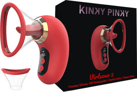 Kinky pinky ויברטור יניקה וליקוק עם אפליקציה | VIRTUOSO 2