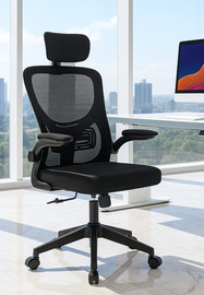 ARGOFLEX כסא מנהלים עם ידיות מתכווננות ומשענת ראש דגם XP-32 צבע שחור