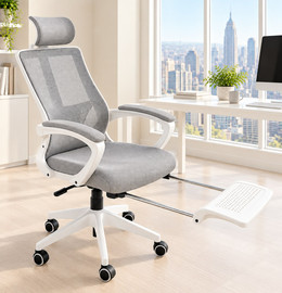 ARGOFLEX כסא מנהלים עם הדום נשלף דגם XP-50 צבע אפור לבן