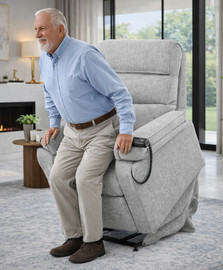 HOME STAR כורסת קימה חשמלית COMFY EASY LIFT צבע אפור בהיר
