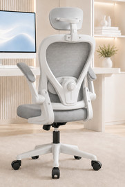 ARGOFLEX כסא מנהלים עם משענת ראש וידיות מתכווננות דגם XP-26 צבע לבן אפור