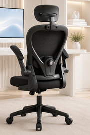 ARGOFLEX כסא מנהלים עם משענת ראש וידיות מתכווננות דגם XP-26 צבע שחור