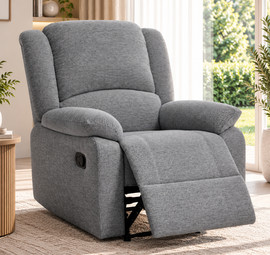 MY CASA כורסת טלוויזיה עם ריקליינר דגם COMFORT צבע אפור כהה