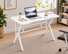 MY OFFICE שולחן עבודה איכותי דגם PRO48 רוחב 120 ס"מ צבע לבן