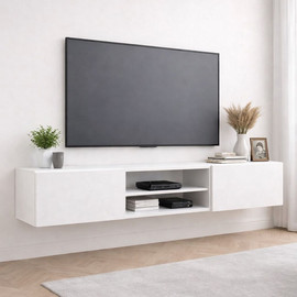 Tudo Design מזנון צף תלוי ברוחב 180 סמ בגוון לבן דגם איתי ITAY