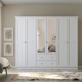 Twins design ארון בגדים 6 דלתות ברוחב 210 ס"מ דגם אביר מבית Twins Design - גובה 180 ס"מ