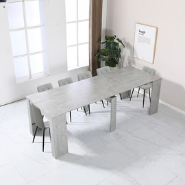 Twins design קונסולה נפתחת לפינת אוכל 3 מטר מבית Twins Design דגם סיישל - אפור